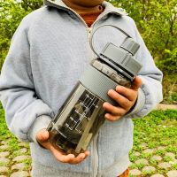 单吸管1000ml时尚灰送背带送杯刷 大杯子5000毫升ml特大水壶大容量5升超大水杯外带保温杯大号3l