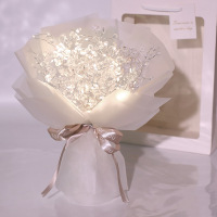 2192-1水晶款(送中号礼袋) 干花包 满天星花束干花小花束玫瑰花送女友生日香皂花仿真花表白男生礼物