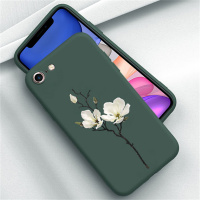 苹果6/6s 暗夜绿一只白花(单壳) 白花适用于iPhone11ProMax手机壳苹果XSmax全包镜头7/8plus精
