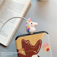 独角兽 数据线保护套 少女心卡通数据线保护套硅胶苹果充电线防折断可爱女款咬线器潮男