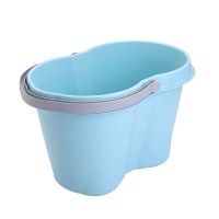 四底轮藍色* 单桶无筛(18%用户选择* ) 加厚带轮拖把桶家用免手洗拖把桶挤水桶清洁单桶压干桶家庭墩布桶
