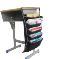 黑-5层加厚-小学生可用[不带防滑绳]] 书袋课桌收纳学生挂袋书桌侧旁挂书袋置物架挂书袋神器书本高中生装放书多功能书立初