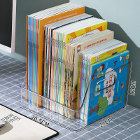 PET抗摔手提书盒(可装下A4,高中课本,牛津树) 透明书本收纳盒书架桌面书本儿童牛津树绘本收纳神器书桌书盒桌上