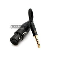 3.5直头转四芯卡侬母 其他长度 四芯卡侬母转4.4平衡母 4芯卡农XLR平衡母对接4.4平衡公转接线3.5 2.5 4