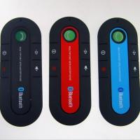 蓝色 车载蓝牙免提通话汽车遮阳板式通用型手机电话MP3播放蓝牙接收器