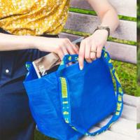 14L 弗拉塔大号蓝色环保购物袋编织袋搬家袋子打包收纳储物袋