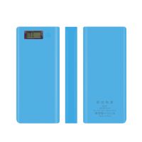 蓝色(主板+外壳 无电池) LED灯显示(8节)送充电线 8节数显带屏18650电池盒免焊接充电宝外壳套件diy套料电源