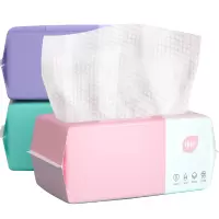 5包 棉柔巾婴儿用擦脸巾干湿两用抽取式洁面化妆棉一次性洗脸巾女