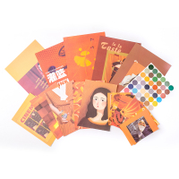 橙色热情 YZ-WHZS-001 小 点点家 ins复古风面包蛋糕海报墙贴宿舍房间布置寝室墙面装饰