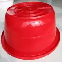 特厚-红色-直径70高17cm -加厚大号塑料盆圆形大洗衣盆特大号洗澡盆钢化摔不坏洗菜洗澡盆