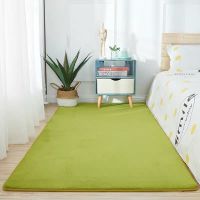 草绿色 40*60cm 超柔短毛绒卧室地毯客厅沙发床边毯家用简约飘窗满铺榻榻米地垫