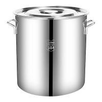 (清仓特卖1000件2.0底304) 宽度20高度20特价款 特厚304不锈钢桶带盖汤锅家用油桶加厚储水桶大容量商用汤桶