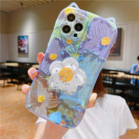 苹果12繁花小蛮腰+流沙支架 繁花小蛮腰适用苹果12/11手机壳iPhone13/12promax支架13promax全