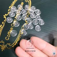 1CM透明扣子[50粒]-R65 羽绒服帽子上的松紧带圆弹力绳细橡筋鞋毛领纽扣扣眼松紧带扣绊