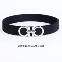 01纯黑30小银8 2526cm 有弹力腰带女松紧带橡皮筋舒适裤皮带不勒肚皮带裙子大衣收束腰封