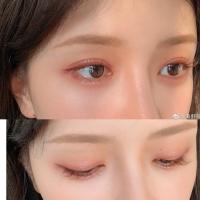 棕色自己嫁接躲毛睫毛柔软毛焦糖色朵毛假睫毛单簇超软自然浓密款