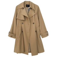 卡其色风衣 L 1.8斤轻奢风韩版气质风衣长款外套绑带收腰上衣时尚休闲洋气A$27