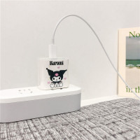 苹果20w[坐立库洛米]单壳 库洛米苹果通用数据线20w快充头透明软壳保护套苹果12pro线保护绳