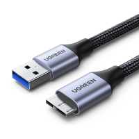 USB3.0[编织线身 耐用升级] 0.5m usb3.0移动硬盘数据线连接线充电线适用东芝西部硬盘三星手机