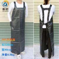 085牛筋黑色 围裙防水工业劳保石材超厚耐磨水衣男防护罩衣工作防水防油围腰女