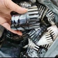 黑花圆筒梳一个 天然牦牛角梳子按摩梳牛角筒梳头部防经络头疗头皮洗头梳静电脱发