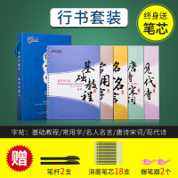 行书套盒(入门连笔 由浅入深) 成人练字行书字帖练习写字大学生初学者钢笔凹槽入门套装控笔训练成年男女生漂亮大气字体手写练