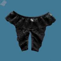 免脱开档-黑色-K58 2xl(建议体重120-150斤) 丁字裤女开档可插内裤女士迷人情却蕾丝火辣t型裤勒阴女用房事翘