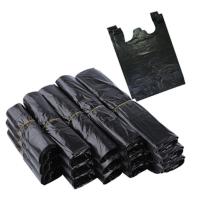 宽18cm*高29cm 100个 1000只黑色塑料袋背心袋大小号手提式水果蔬菜超市购物方便垃圾袋