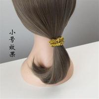 小号 芥末黄 真丝桑蚕丝大肠发圈肥肠绑发绳无痕芥末黄缎面发饰盘发丸子头皮筋
