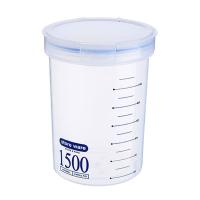 圆形蓝色翻盖1500ml 可装700g粉 商用翻盖方型圆形塑料密封罐奶粉奶茶粉盒奶茶店专用用品果粉盒