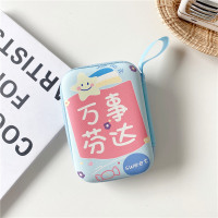 [长收纳包]万事芬达 日韩可爱耳机收纳包数据线充电器收纳盒2.5寸硬盘保护套零钱包女