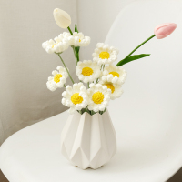 雏菊花6束-不含花瓶 全套配件+工具 小雏菊花朵手工编织在家手工活花束diy材料包仿真假花手编粗毛线