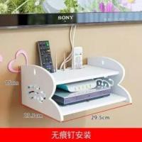 [G款]机顶盒置物架[打孔安装 电视机顶盒置物架免打孔路由器收纳盒墙上墙壁挂架客厅卧室投影仪