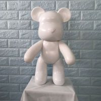 白色熊 23cm 暴力熊白胚模型娃娃手工DIYM贴钻熊创意公仔玩偶么熊情人节玩具熊