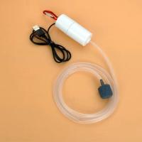 白色增氧泵 水族USB增氧泵超静音微型小型打氧机鱼缸充电增氧冲氧泵鱼缸钓鱼