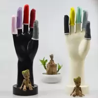 彩色纯棉布指套10只装 透气手指加厚工作护指防护保护头套棉布T耐磨指套防滑劳保