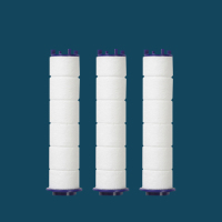 3个滤芯 (建议每月更换) 增压喷头螺旋桨涡轮滤芯家用沐浴热水器过滤洗澡神器