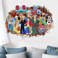穿墙草帽团全员030 大 索隆个性海报墙贴海贼王动漫宿舍男孩房间背景贴画防水儿童墙上贴