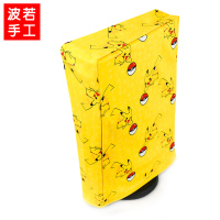089皮卡丘 游戏机垫子 手工索尼PS5主机防尘罩 PS5游戏机保护套手柄配件收纳包防刮布艺