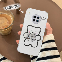 华为mate30/哑光电镀-立体蝴蝶结小熊 适用于华为Mate30手机壳。TAS-AN00全包tsa-anoo防摔mat