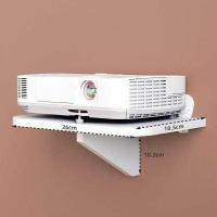 方形投影仪置物架小款无痕钉安装 免打孔投影仪支架电视机顶盒置物架墙上床头路由器卧室隔板壁挂式