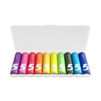 5号10粒(单盒) 彩虹5号电池10粒碱性电池儿童玩具小米鼠标电视空调遥控器大容量五号干电池AA适用于智能门锁话筒闹钟