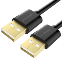 黑色 0.25M USB数据线双头公对公 笔记本散热器电源线 移动硬盘连接线