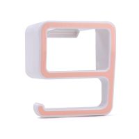 9字 粉色 创意数字肥皂盒壁挂式卫生间置物架免打孔浴室香皂架洗手间收纳盒