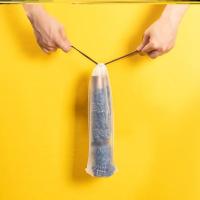 J58-雨伞袋单个[不建议] 雨伞收纳袋一次性防水拉绳外出车载装湿雨伞袋子旅行随身便携透明