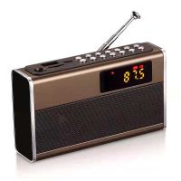 D20褐色标配(耳机+防水袋+挂绳) 山水(Sansui)D20迷你收音机老人便携式充电随身听外放插卡播放器