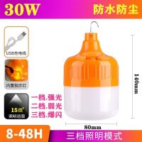 赠USB充电线 应急充电灯泡 30W 充电球泡灯led节能停电应急灯地摊夜市跑江湖移动充电灯泡照明