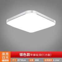 苹果银色 45*45CM白光48W 全屋灯具套餐客厅简约现代大气家用套装大灯组合led吸顶灯饰