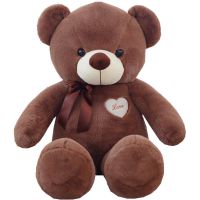 深棕色--带拉链[可拆洗] 直角量80厘米,拉直60厘米送玫瑰花 泰迪熊公仔毛绒玩具熊猫女生生日礼物大号可爱布娃娃玩偶睡