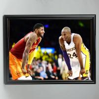 7寸(18*13厘米)可摆挂 Kobe 1 科比海报挂画NBA球星装饰画客厅壁画相框 送男友生日礼物体育用品